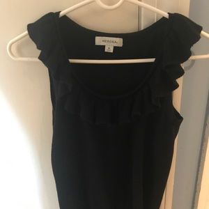 Ruffled sweater tank